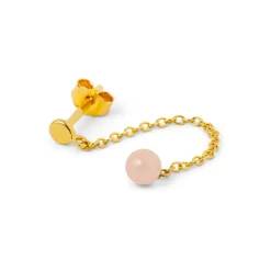 - Natural Stone Chain Ørestik, Rose (1 stk.)^LULU Copenhagen Best