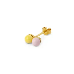 - Ørestik - Double Color Ball - Light Pink/Yellow^LULU Copenhagen