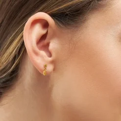 - Ørestikker - Topping Short Love U - Guld - 1 stk.*LULU Copenhagen Sale