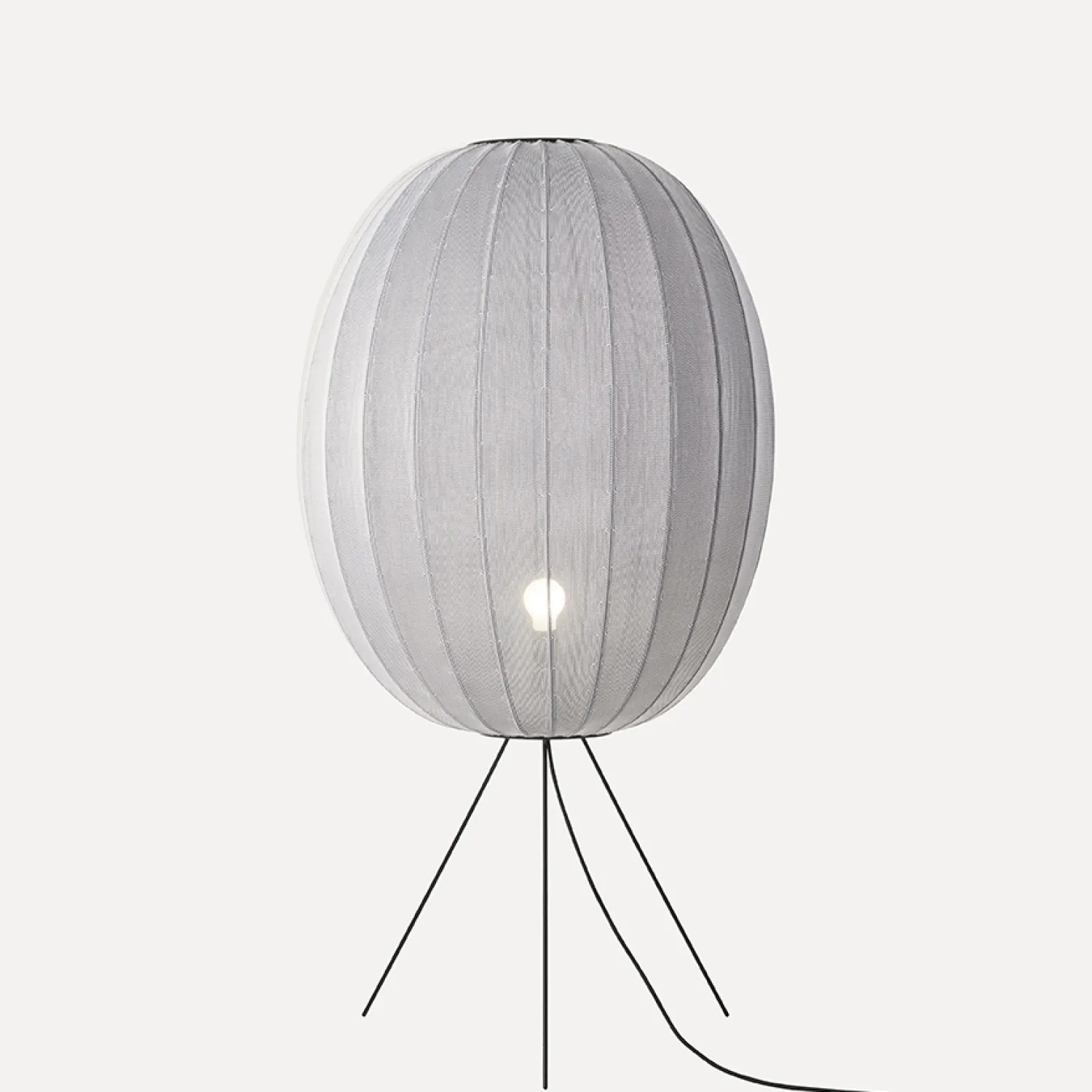 - Gulvlampe - Knit-Wit 65 High Oval Floor Medium - Silver^Made by Hand Sale