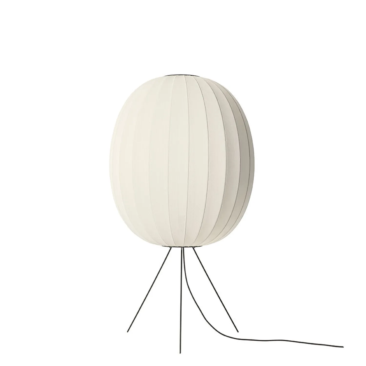 - Gulvlampe - Knit-Wit 65 High Oval Floor Medium - Pearl White^Made by Hand