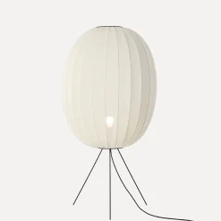 - Gulvlampe - Knit-Wit 65 High Oval Floor Medium - Pearl White^Made by Hand