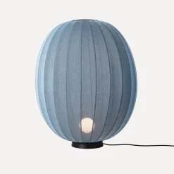 - Gulvlampe - Knit-Wit 65 High Oval Floor Level - Blue Stone*Made by Hand Clearance