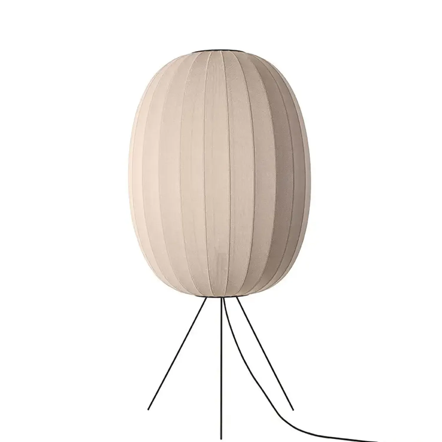 - Gulvlampe - Knit-Wit 65 High Oval Floor Medium - Sand Stone*Made by Hand Outlet