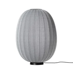 - Gulvlampe - Knit-Wit 65 High Oval Floor Level - Silver^Made by Hand New