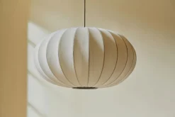 - Loftlampe - Knit-Wit 57 Oval Ceiling/Wall - Pearl White*Made by Hand Best