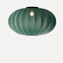 - Loftlampe - Knit-Wit 76 Oval Ceiling/Wall - Tweed Green*Made by Hand Clearance