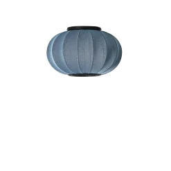 - Loftlampe/Væglampe - Knit-Wit 45 Oval Ceiling/Wall - Blue Stone^Made by Hand Outlet