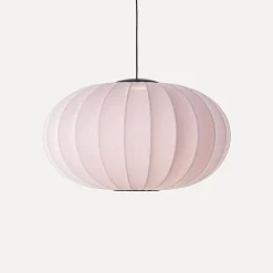 - Pendel - Knit-Wit 76 Oval Pendant - Light Pink*Made by Hand New