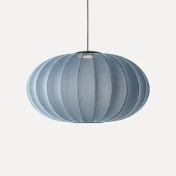 - Pendel - Knit-Wit 76 Oval Pendant LED - Blue Stone*Made by Hand Online