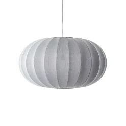 - Pendel - Knit-Wit 76 Oval Pendant - Silver*Made by Hand Clearance