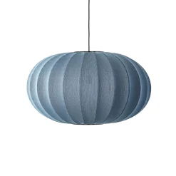 - Pendel - Knit-Wit 76 Oval Pendant - Blue Stone*Made by Hand Best