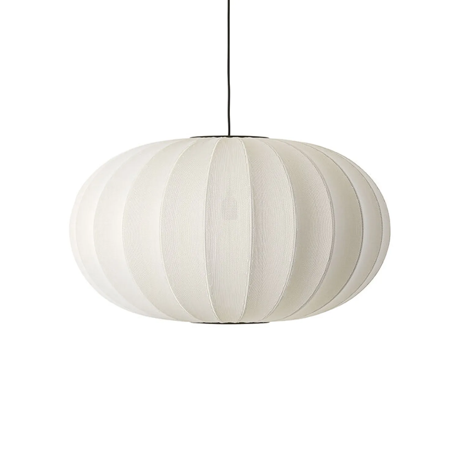 - Pendel - Knit-Wit 76 Oval Pendant - Pearl White*Made by Hand New