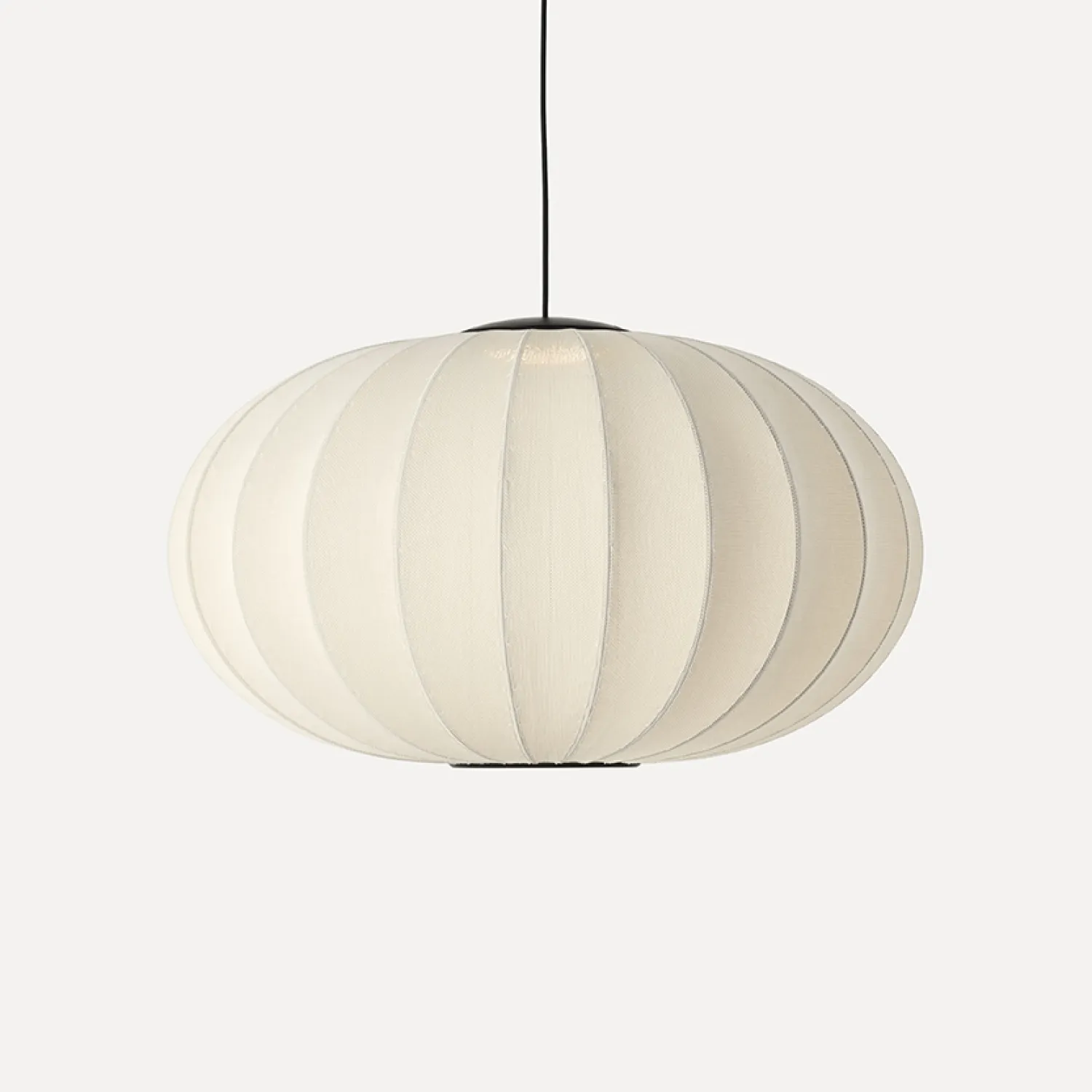 - Pendel - Knit-Wit 76 Oval Pendant - Pearl White*Made by Hand New