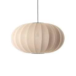 - Pendel - Knit-Wit 76 Oval Pendant - Sand Stone*Made by Hand Best