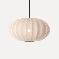 - Pendel - Knit-Wit 76 Oval Pendant - Sand Stone*Made by Hand Best