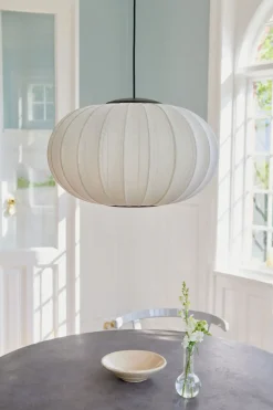 - Pendel - Knit-Wit 57 Oval Pendant LED - Pearl White*Made by Hand