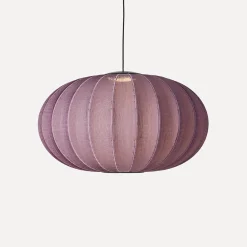 - Pendel - Knit-Wit 76 Oval Pendant - Burgundy*Made by Hand