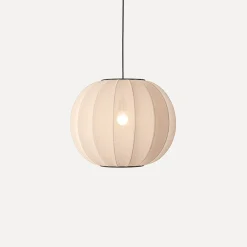 - Pendellampe - Knit-Wit 45 Round Pendant - Sand Stone*Made by Hand Clearance