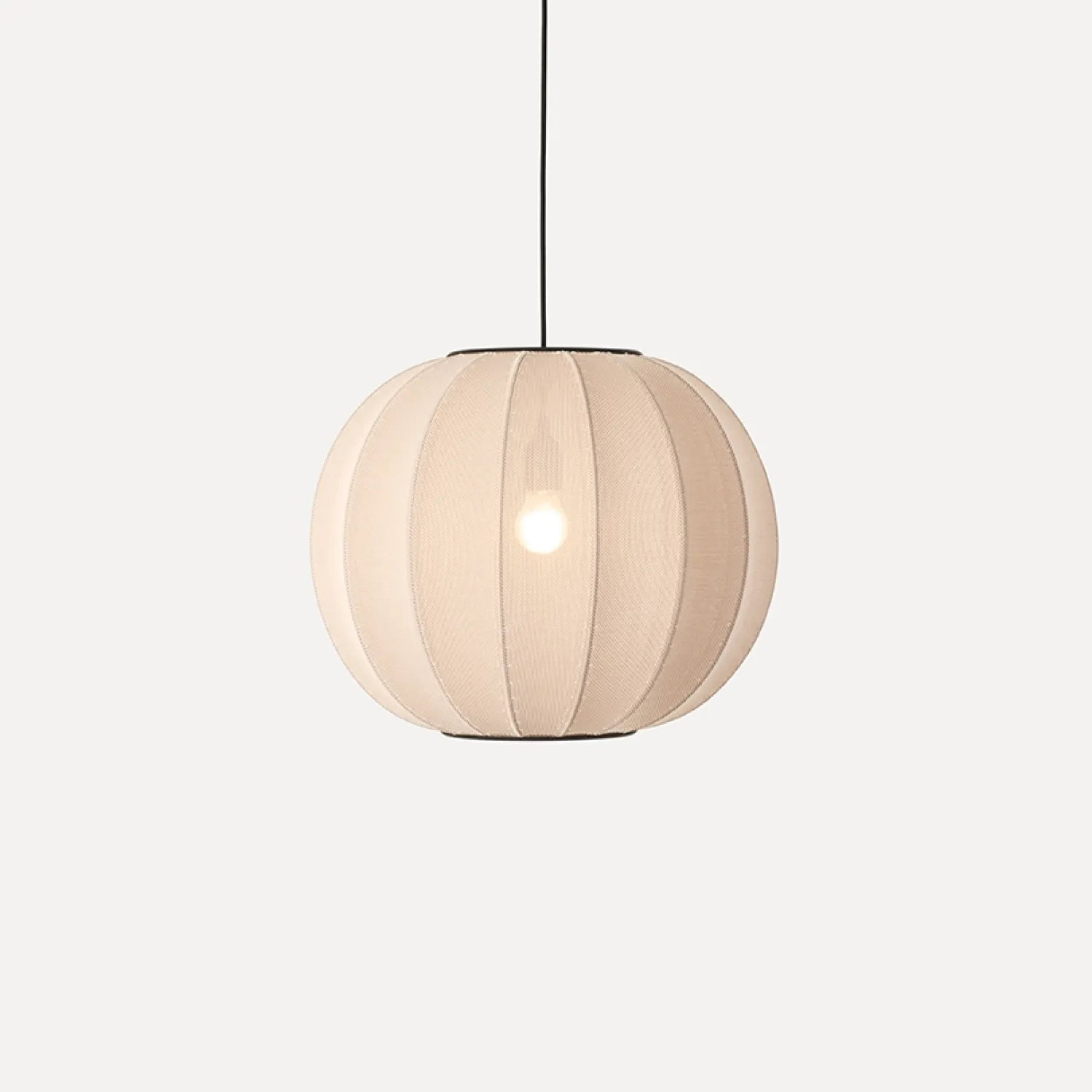 - Pendellampe - Knit-Wit 45 Round Pendant - Sand Stone*Made by Hand Clearance