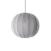 - Pendellampe - Knit-Wit 60 Round Pendant - Silver*Made by Hand Clearance