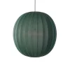 - Pendellampe - Knit-Wit 75 Round Pendant - Tweed Green*Made by Hand Best