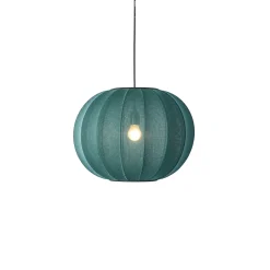 - Pendellampe - Knit-Wit 45 Round Pendant - Seagrass*Made by Hand New