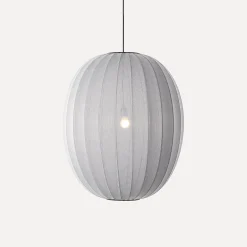 - Pendellampe - Knit-Wit 65 High Oval Pendant - Silver^Made by Hand Clearance