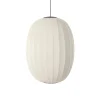 - Pendellampe - Knit-Wit 65 High Oval Pendant LED - Pearl White^Made by Hand Clearance