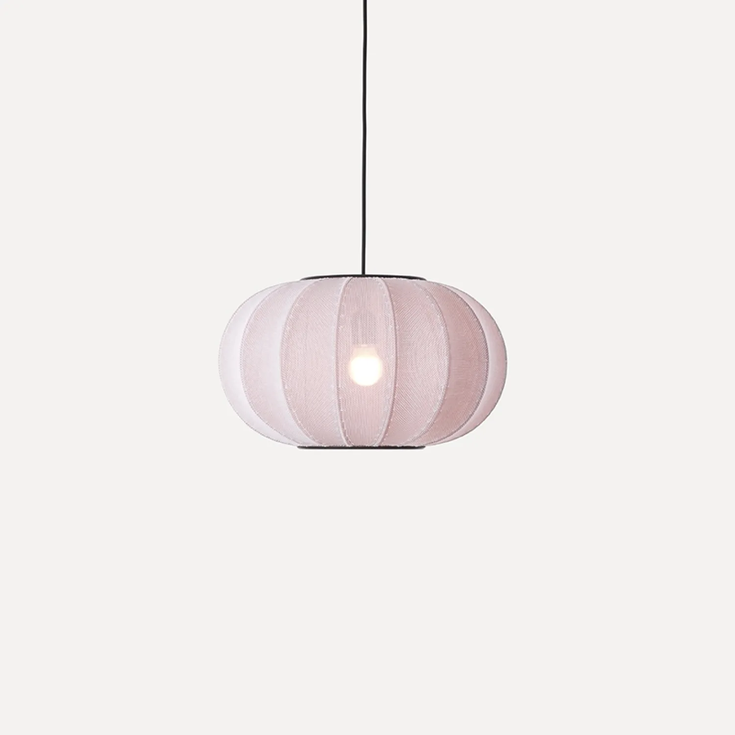 - Pendellampe - Knit-Wit 45 Oval Pendant - Light Pink^Made by Hand