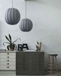 - Pendellampe - Knit-Wit 45 Round Pendant LED - Silver^Made by Hand Sale