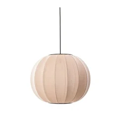 - Pendellampe - Knit-Wit 45 Round Pendant LED - Sand Stone^Made by Hand Clearance