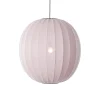 - Pendellampe - Knit-Wit 75 Round Pendant - Light Pink*Made by Hand New