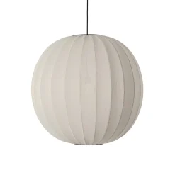 - Pendellampe - Knit-Wit 75 Round Pendant - Pearl White^Made by Hand Online