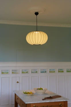 - Pendellampe - Knit-Wit 45 Oval Pendant LED - Pearl White*Made by Hand Discount