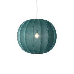 - Pendellampe - Knit-Wit 60 Round Pendant - Tweed Green*Made by Hand Best