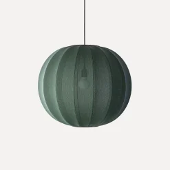 - Pendellampe - Knit-Wit 60 Round Pendant - Tweed Green*Made by Hand Best