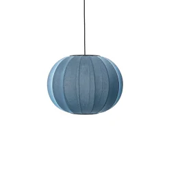 - Pendellampe - Knit-Wit 45 Round Pendant - Blue Stone^Made by Hand Outlet