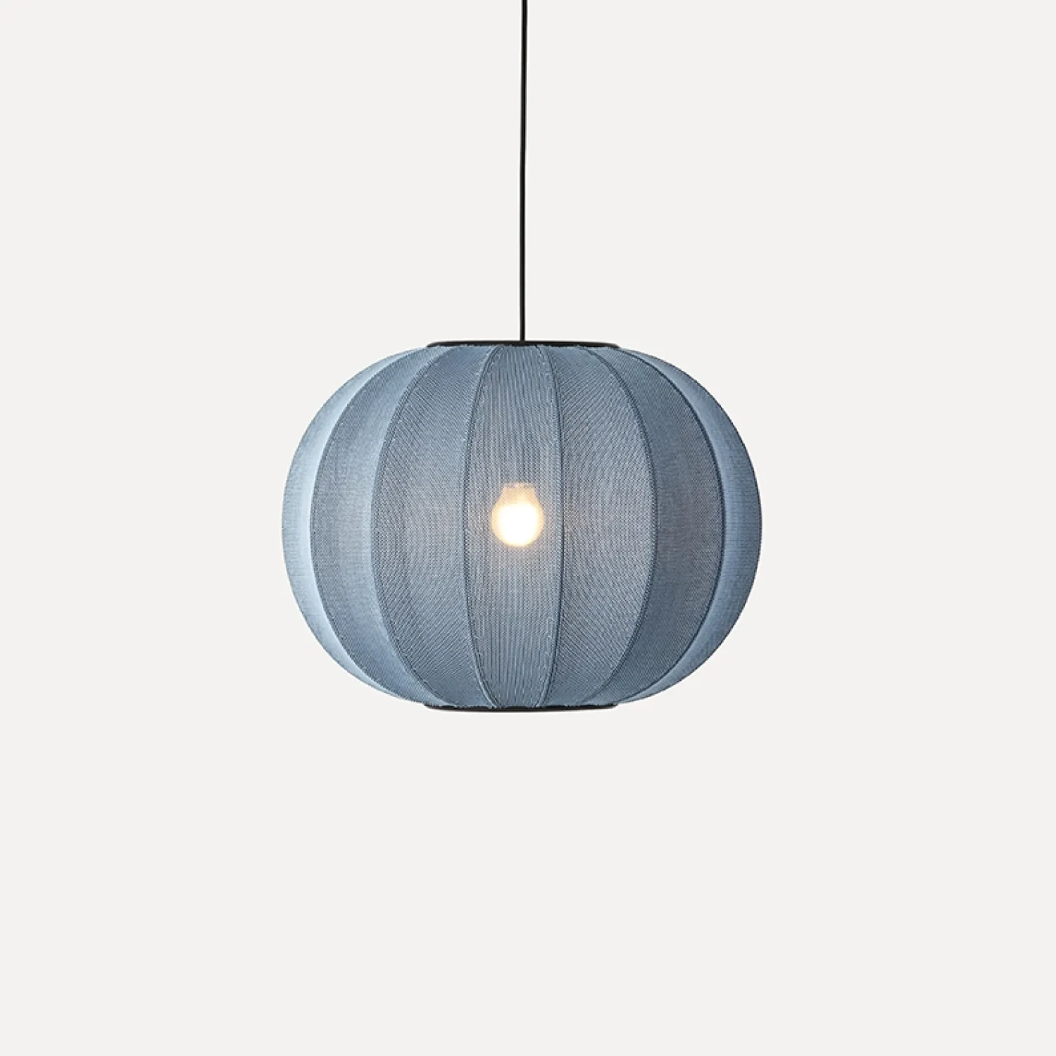 - Pendellampe - Knit-Wit 45 Round Pendant - Blue Stone^Made by Hand Outlet