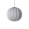 - Pendellampe - Knit-Wit 60 Round Pendant LED - Silver^Made by Hand Outlet