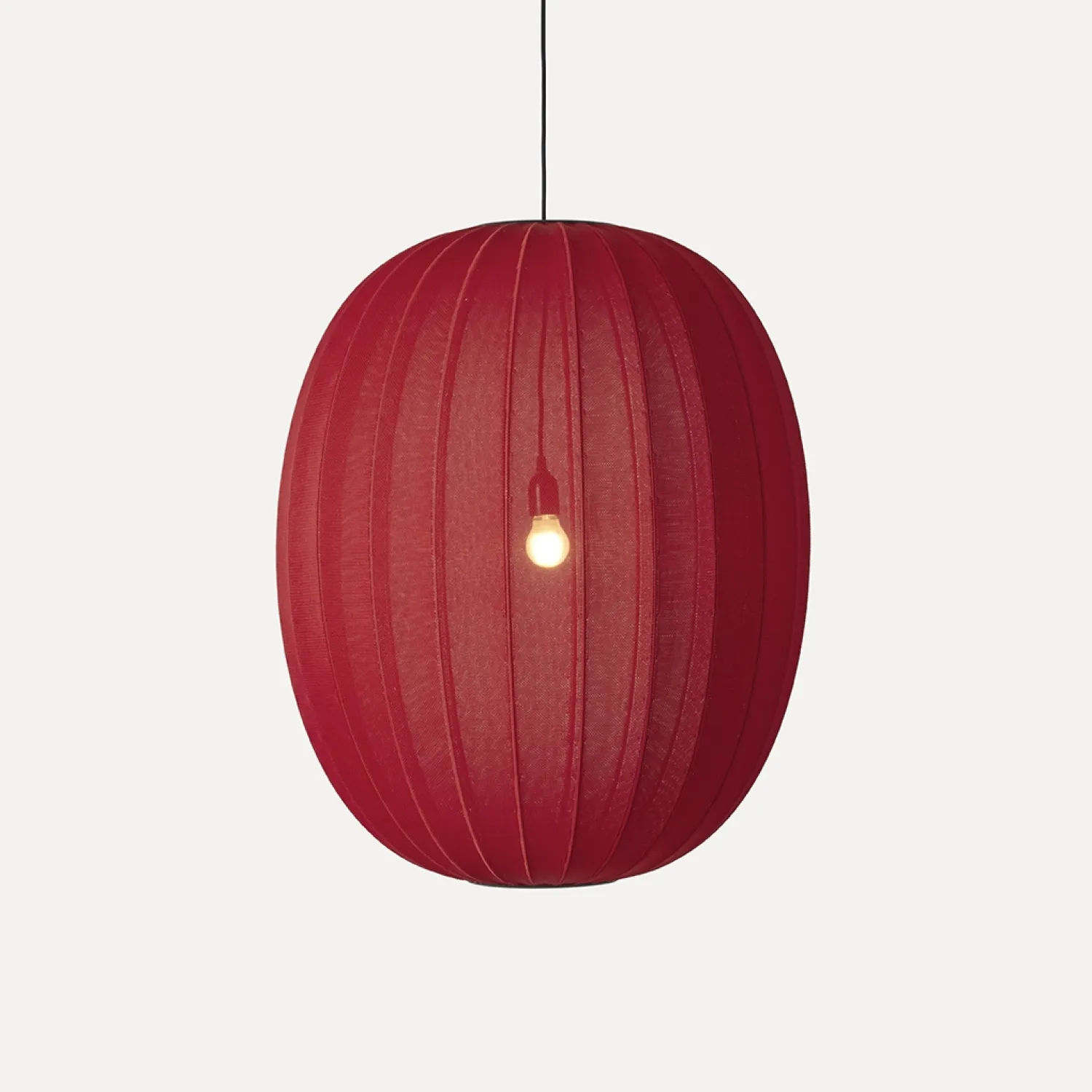 - Pendellamper - Knit-Wit 65 High Oval Pendant - Maple Red*Made by Hand Sale