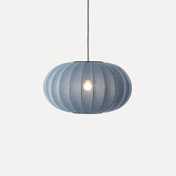 - Pendellampe - Knit-Wit 57 Oval Pendant - Blue Stone*Made by Hand