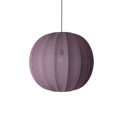 - Pendellampe - Knit-Wit 60 Round Pendant - Burgundy*Made by Hand New