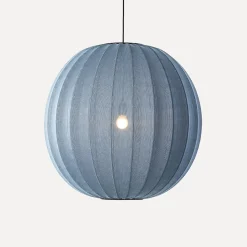 - Pendellampe - Knit-Wit 75 Round Pendant - Blue Stone^Made by Hand