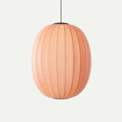 - Pendellampe - Knit-Wit 65 High Oval Pendant LED - Coral*Made by Hand Clearance