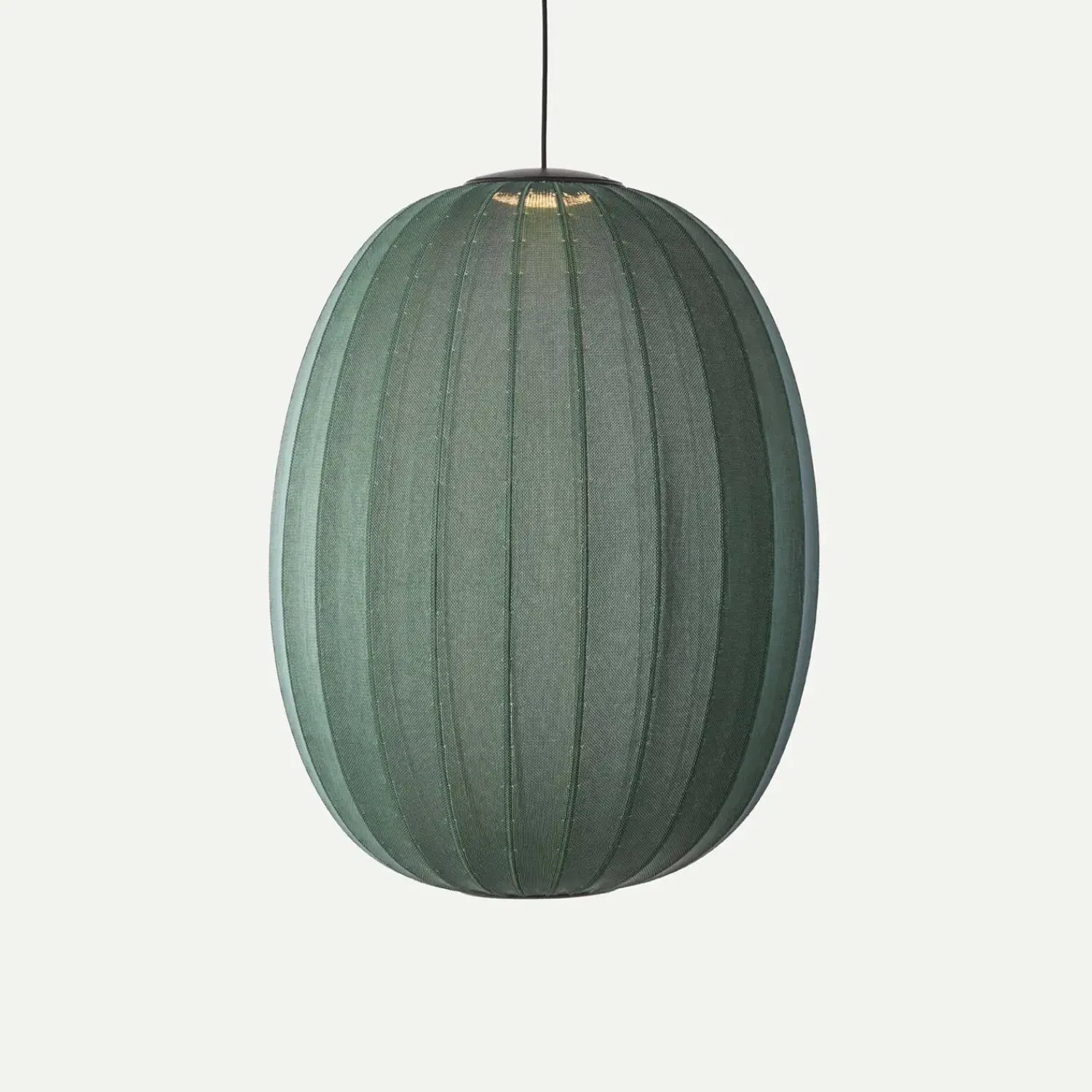 - Pendellampe - Knit-Wit 65 High Oval Pendant LED - Tweed Green*Made by Hand Online