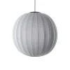 - Pendellampe - Knit-Wit 75 Round Pendant LED - Silver*Made by Hand New