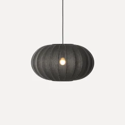 - Pendellampe - Knit-Wit 57 Oval Pendant - Black*Made by Hand Clearance