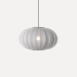 - Pendellampe - Knit-Wit 57 Oval Pendant - Silver*Made by Hand Online