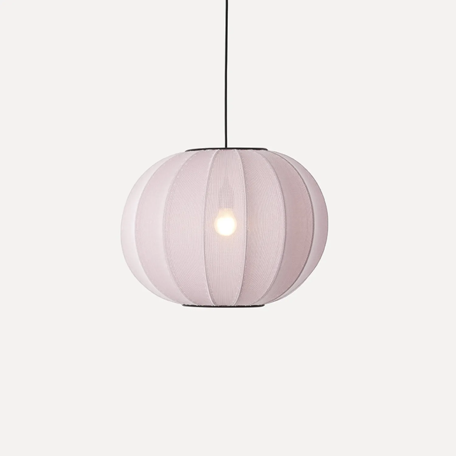 - Pendellampe - Knit-Wit 45 Round Pendant - Light Pink^Made by Hand Clearance